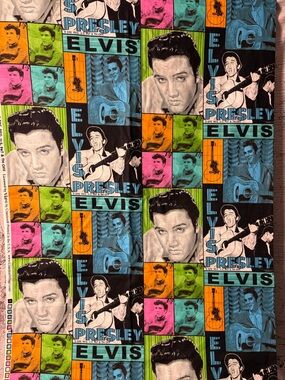 NWOT, Elvis 100% Cotton Fabric, Over 6 Yards